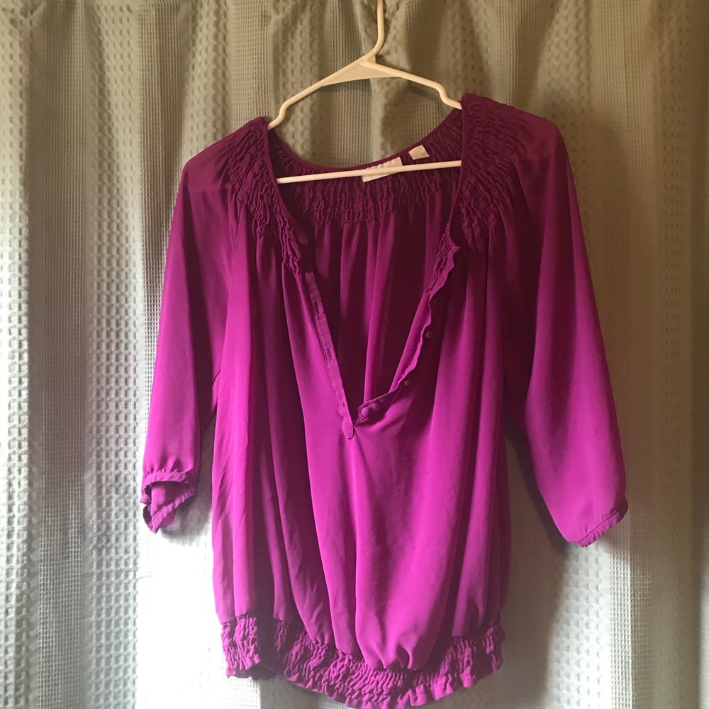 Sheer blouse.